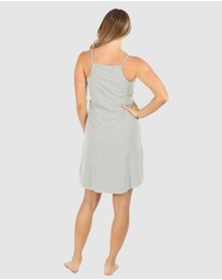 Angel Maternity - 3 Piece Hospital Pack - Nursing Dress + Lace Robe + Baby Wrap Set