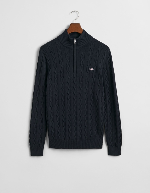 Gant - Cotton Cable Half-Zip Knit
