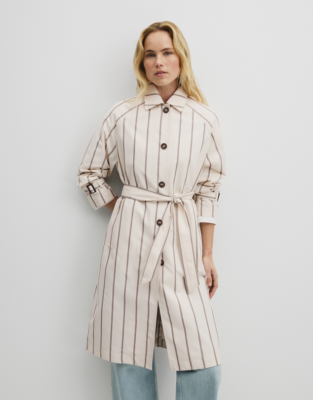 Country Road - Longline Stripe Coat