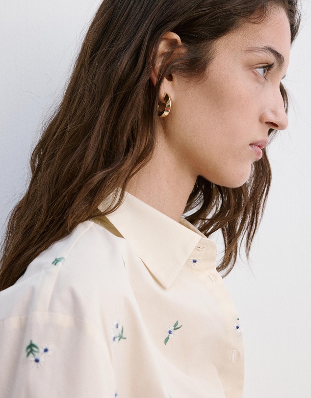 M.N.G - Embroidered Cotton Shirt
