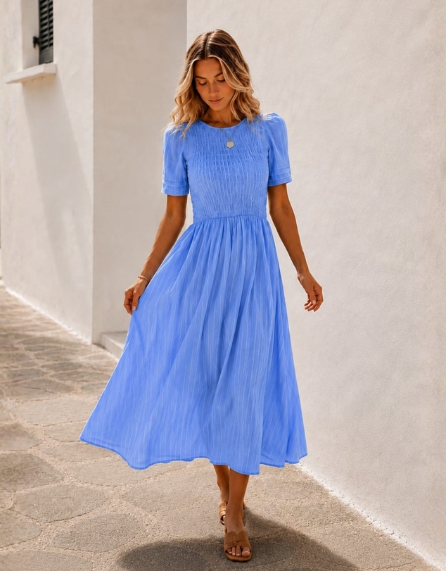Esther & Co - Iolana Dress - Cornflower