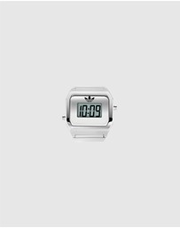 adidas Originals - Digital Two Silver-Tone Expansion Band Ring Watch