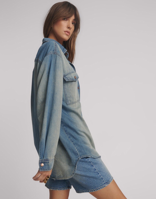 ONE TEASPOON - Essential Denim Shirt - Blue Ranch