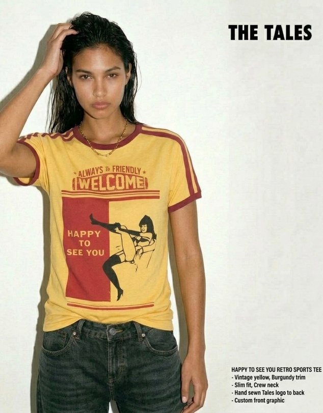 THE TALES - Happy To See You Retro Sports Tee