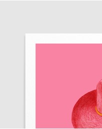 Olive et Oriel - Red Stetson On Pink by Anyone Can Yeehaw Art Print