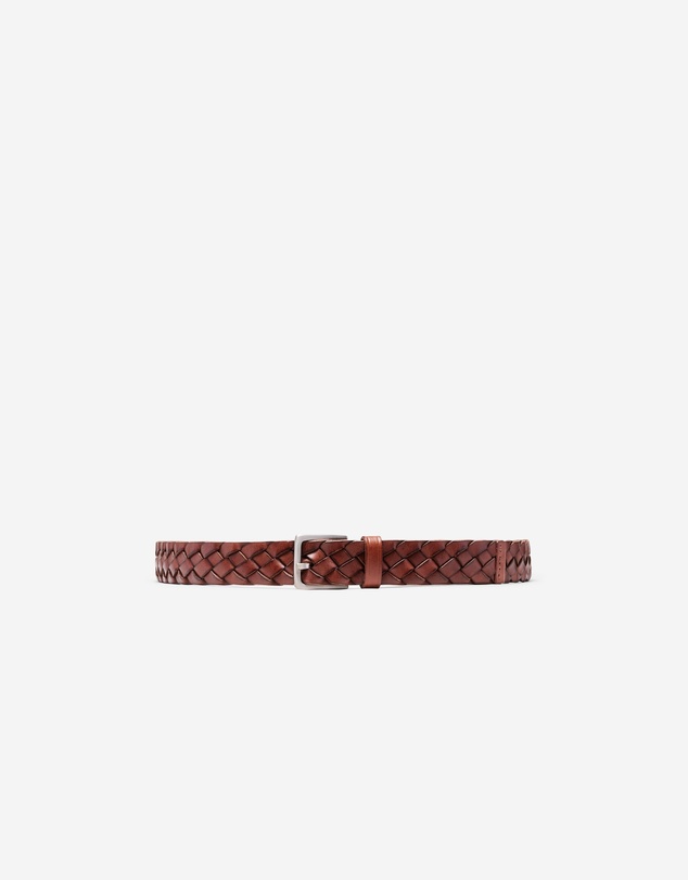 Calibre - Soft Braided Leather Belt Tan