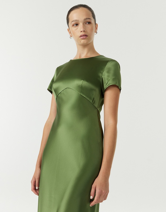 Third Form - Satin Bias Maxi Tee Dress