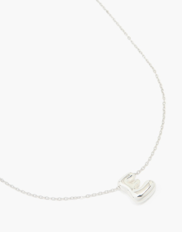 Lovisa - Waterproof Stainless Steel Large Bubble Letter E Necklace