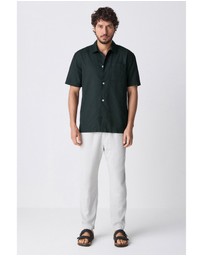 NEXT - Short Sleeve Linen Blend Shirt Standard Collar