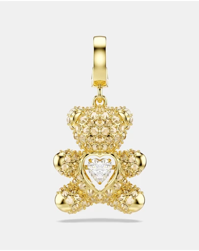 Swarovski - Idyllia Charm, Mixed Cuts, Teddy, Gold Tone, 18K Gold Finish