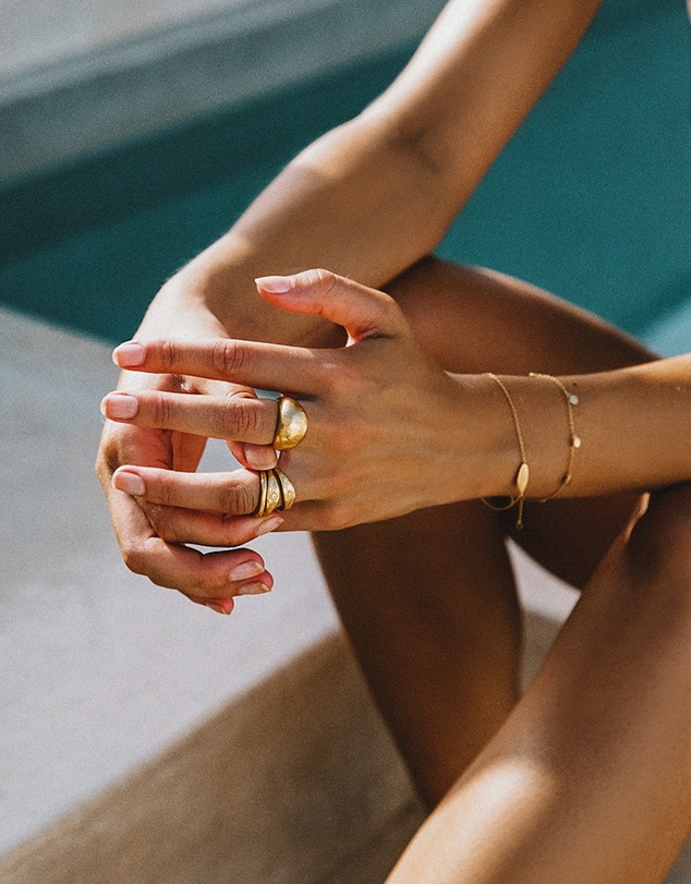 Kirstin Ash - Golden Light Dome Ring