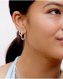 Dower & Hall - Women's Tutti Frutti Huggie Hoops In Sterling Silver