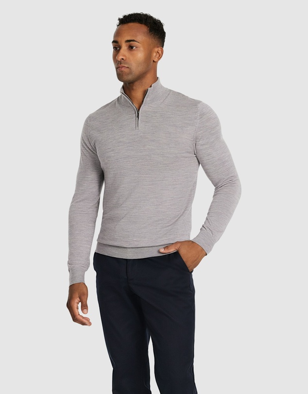 Tarocash - Asher Merino Wool Zip Knit