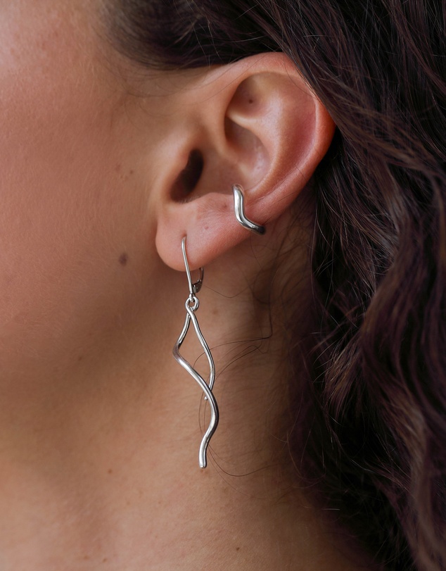 Elli Jewelry - Earrings Single Earcuff 925 Sterling Silver