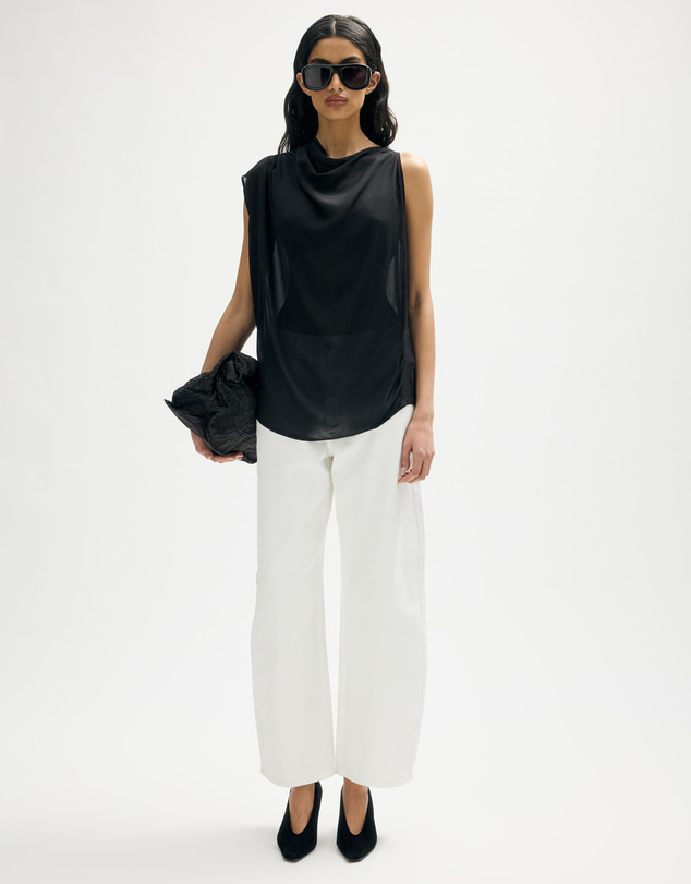 Minima Esenciales - Alix Sheer Relaxed Draped Top