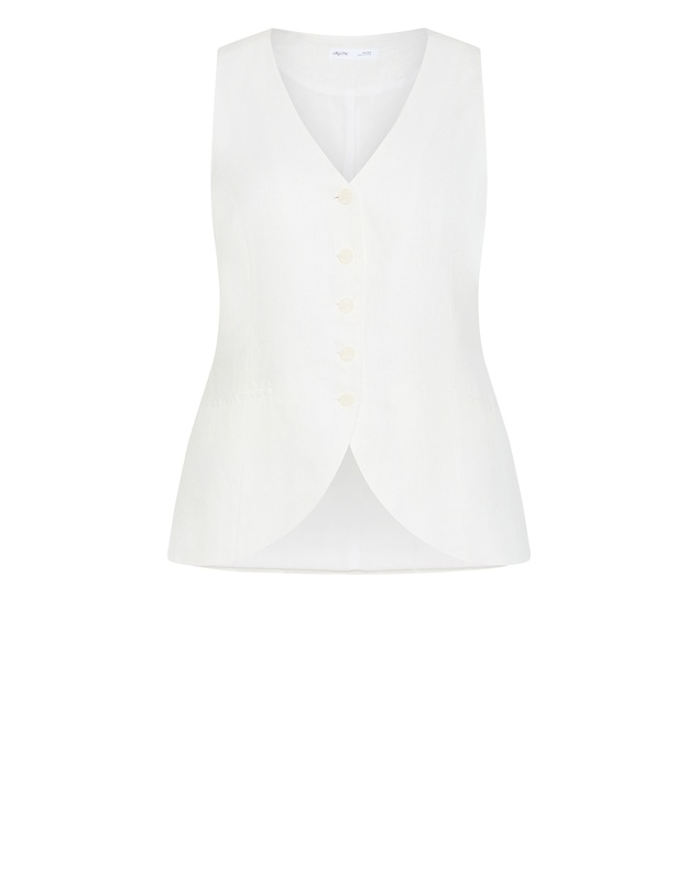 City Chic - Devienne Linen Vest