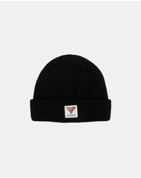 Fallen Footwear - Fallen Footwear Insignia Acrylic Cuff Short StylishBeanie - Black