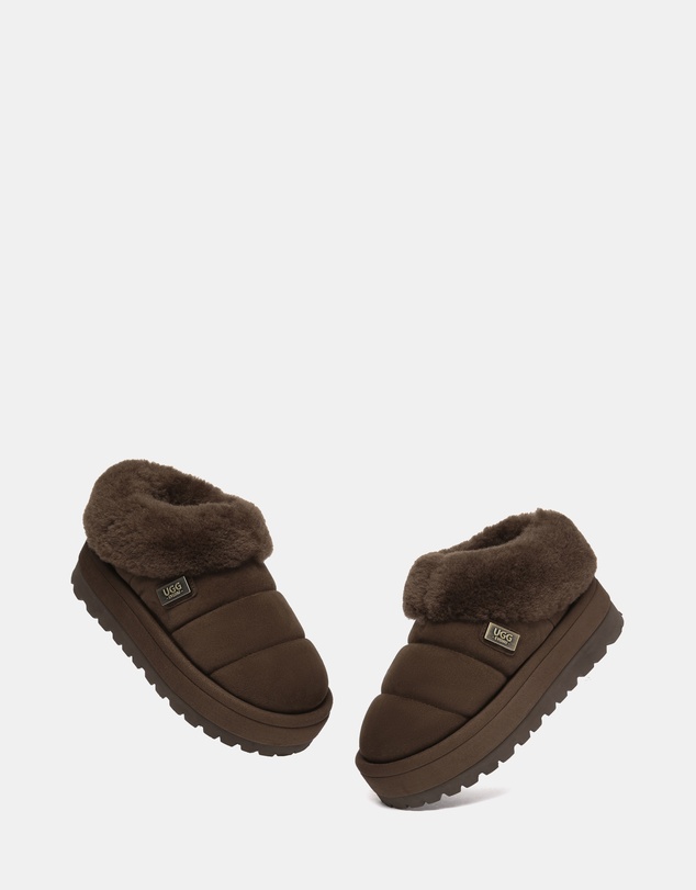 EVERAU - EverAU Ugg Ulrika Platform Sheepskin Upper House Shoes