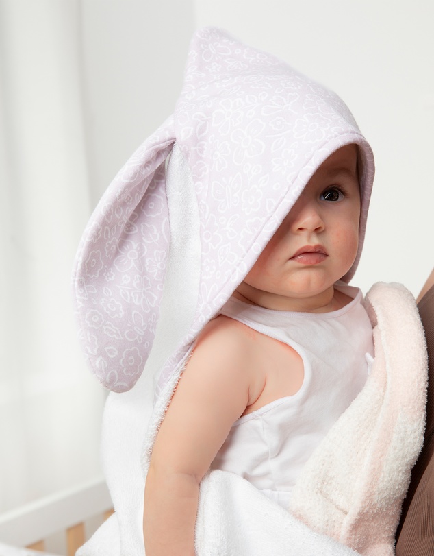 Living Textiles - Organic Hooded Towel - Whimsical Wonderland