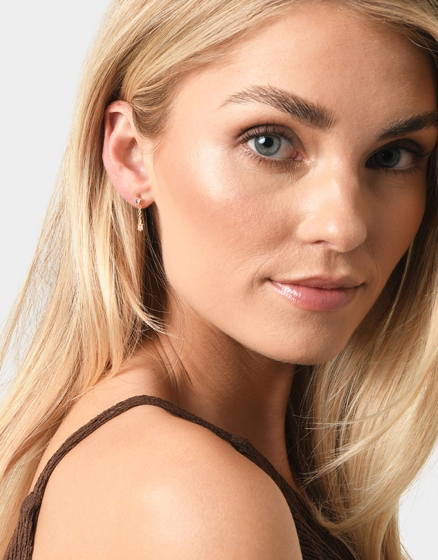 Forcast - Rose 16k Gold Plated 3pc Earring Set