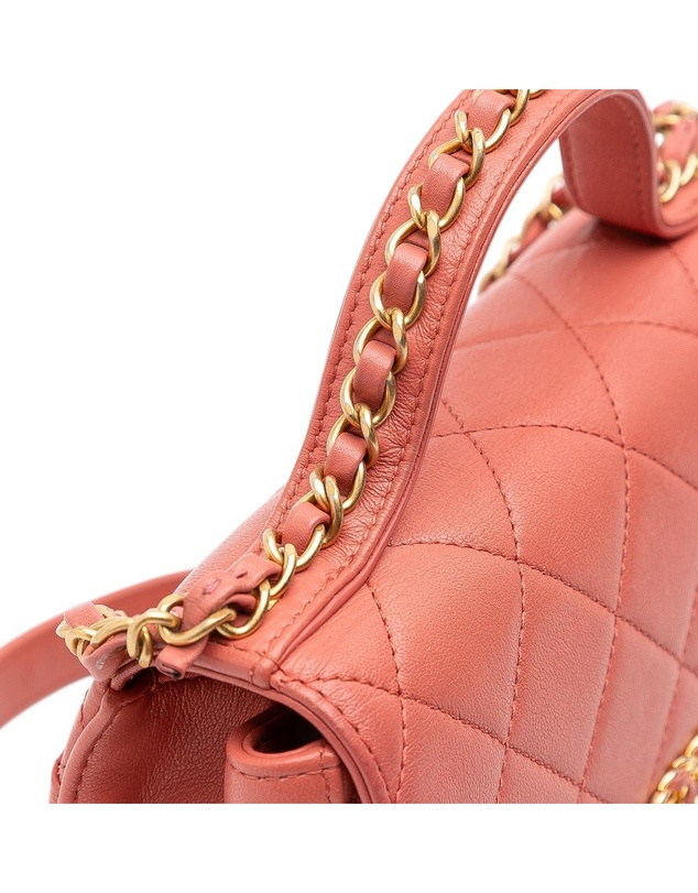 Pre-Loved by Azura Reborn - Pre-Loved Quilted Lambskin Chain Infinity Top Handle Bag