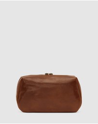 Republic of Florence - The Otto Tan Leather Dopp Kit