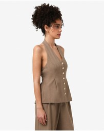 Forcast - Lola Halter Neck Peplum Vest