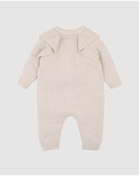 Bebe by Minihaha - Fern Hand Embroidered Organic Knit Romper - Babies