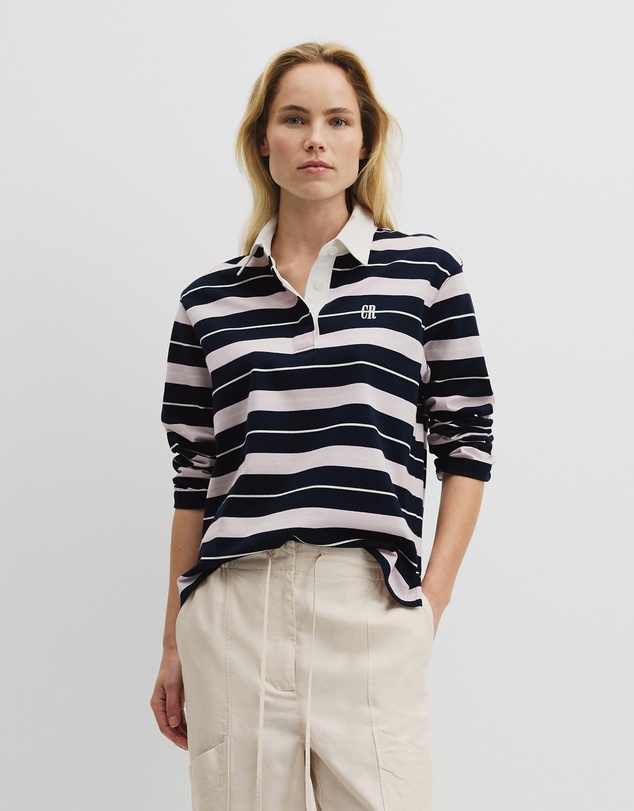 Country Road - Australian Cotton Stripe Rugby Polo Sweat