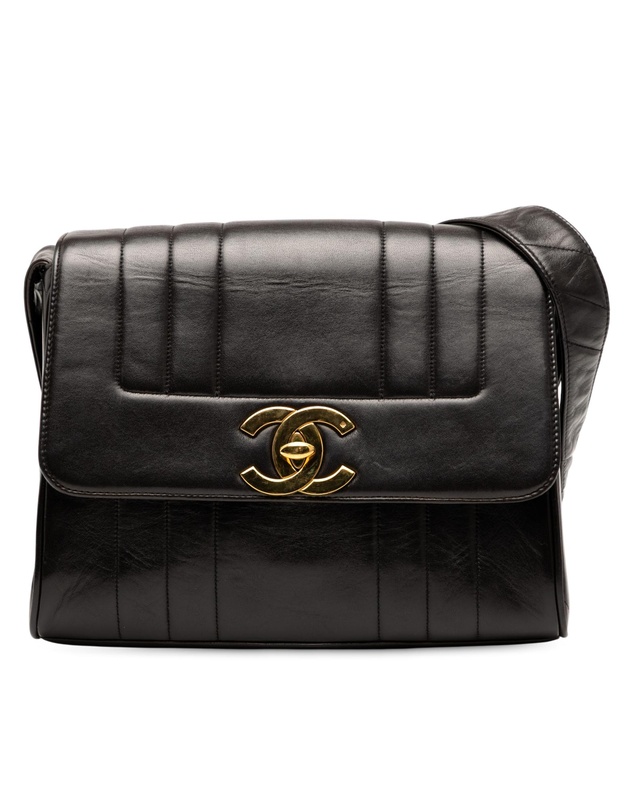 Pre-Loved by Azura Reborn - Pre-Loved Vertical Quilt Lambskin Flap