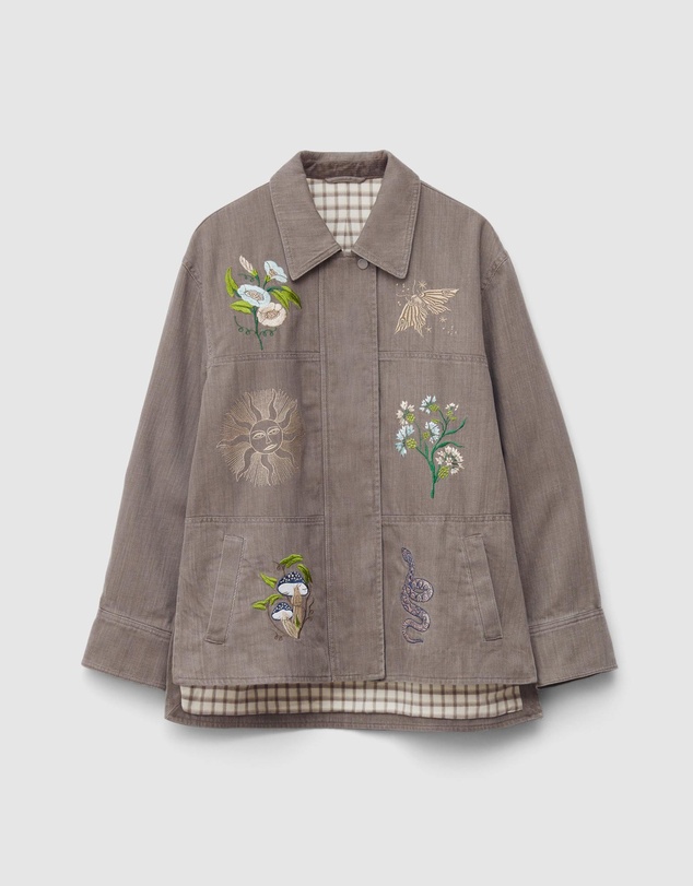 & Other Stories - Embroidered Shirt Jacket