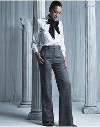 Carla Zampatti - Grey Melange Wool Suiting Pant