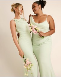 Six Stories - Twist Asymmetrical Chiffon Bridesmaid Dress