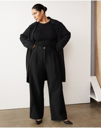 Atmos&Here Curvy - Noa Pleated Pants