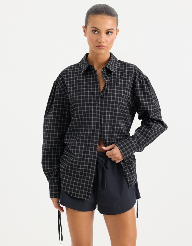 Calli - Lucy Drawstring Check Shirt