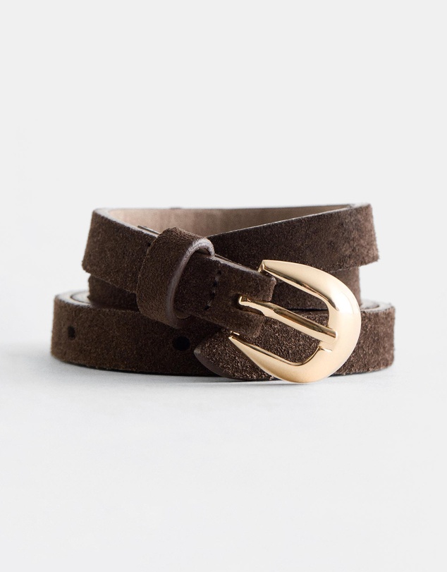 & Other Stories - Crescent-Buckle Slim Leather Belt