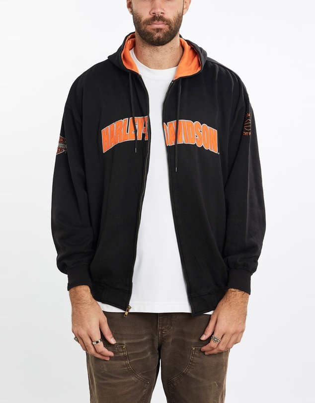Vintage by The Real Deal - Pre Loved - Vintage Harley Davidson Hooded Sweatshirt