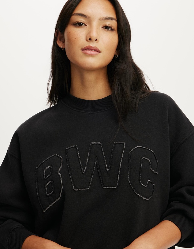 Cotton On Body Active - Fleece Graphic Crew Sweatshirt