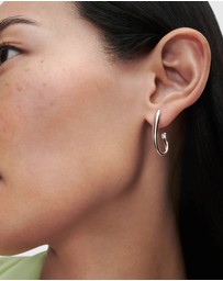 PDPAOLA - Volta Silver Hoop Earrings