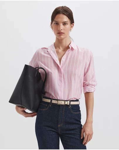SABA - Cora Silk Cotton Boyfriend Shirt