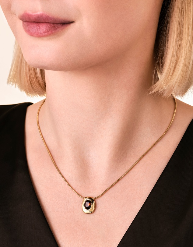 Rosefield - Mocha Crystal Gold-Tone Necklace