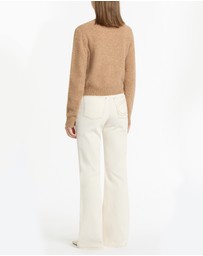 Carla Zampatti - Ecru Bootleg Denim Jeans