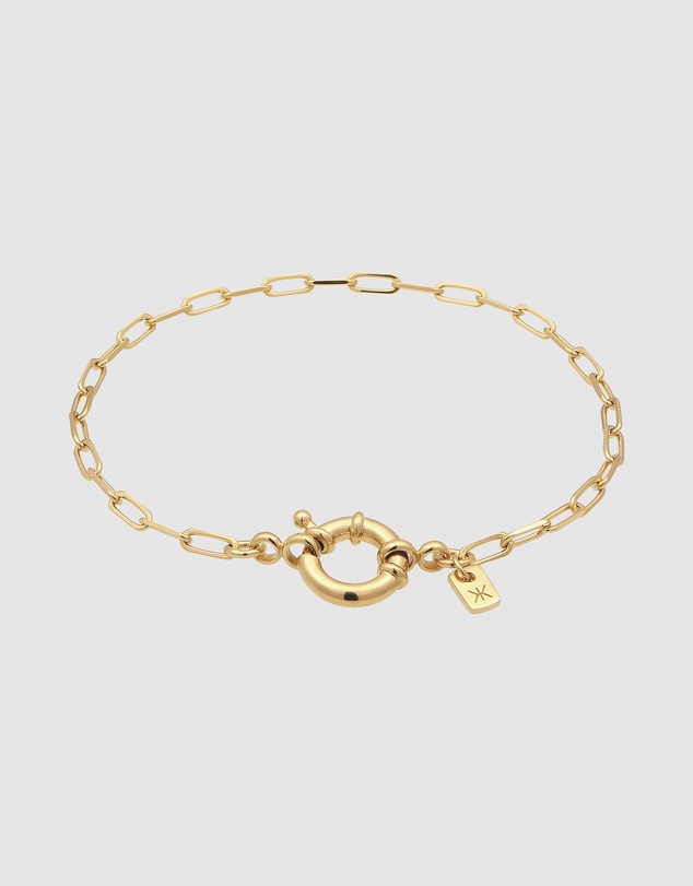 Kuzzoi - ICONIC EXCLUSIVE - Classic Long Link Chain Bracelet in Gold-Plated 925 Sterling Silver