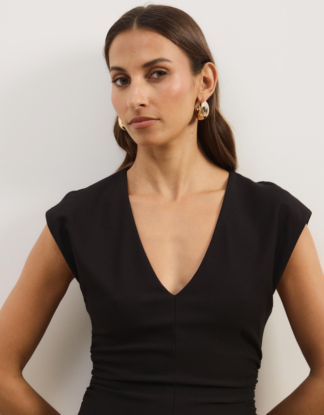 Atmos&Here - Freya V-Neck Ponte Midi Dress