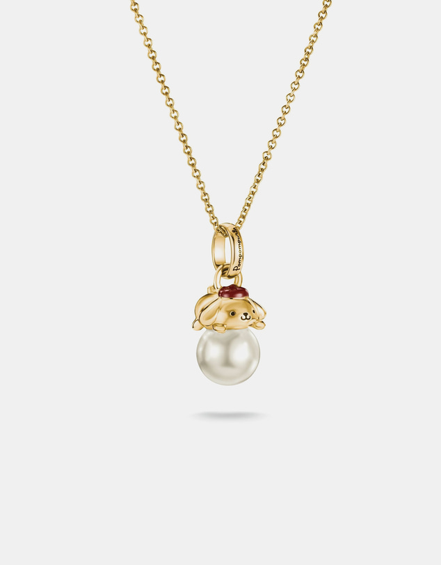 THOMAS SABO - Hello Kitty Pompompurin Necklace with Pearl, Gold-Plated