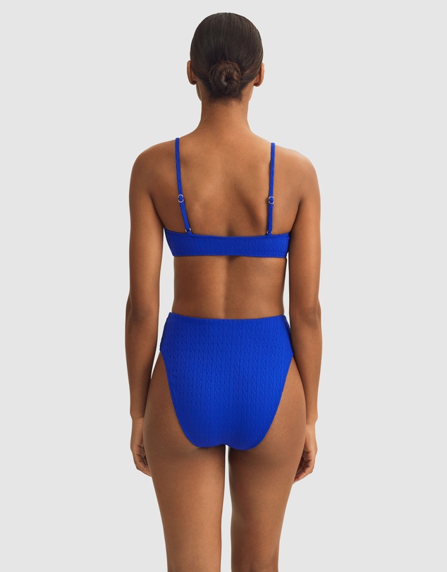 Polo Ralph Lauren - Cable Jacquard High Leg High Waist Bikini Bottom