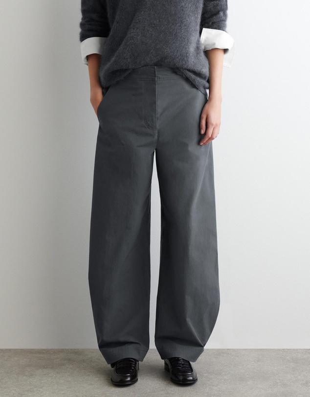 COS - Pima Cotton Barrel-Leg Trousers
