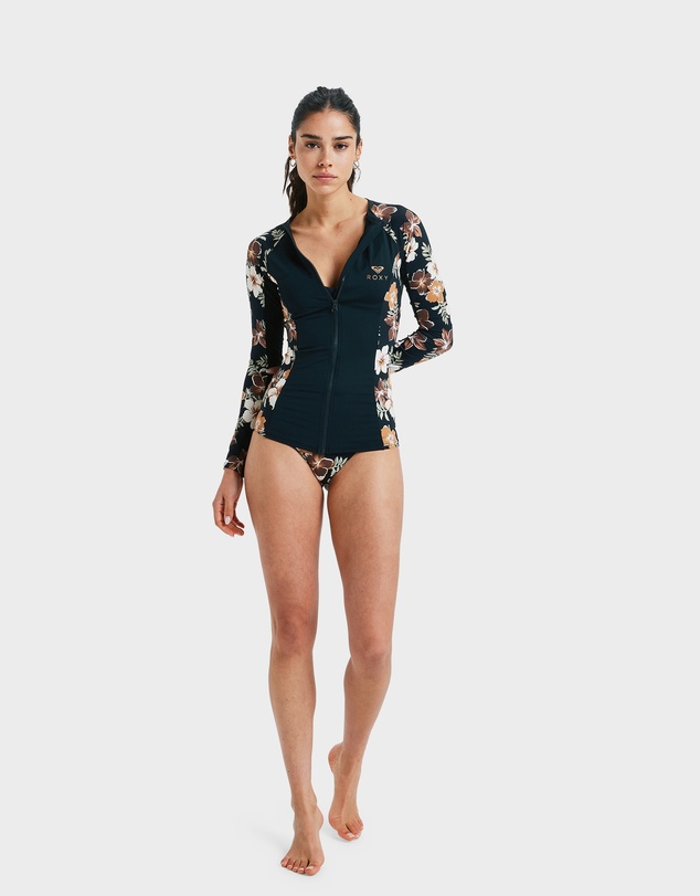 Roxy - Womens Full Zipped Mix Long Sleeve Rash Vest
