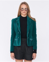 Amelius - Margaret Velvet Pintuck Blazer