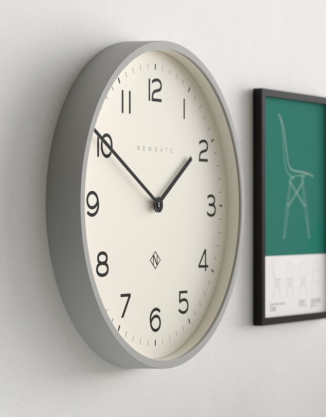 Newgate - Newgate Number Two Echo Wall Clock-Posh Grey